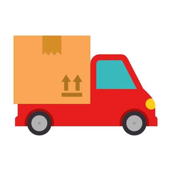 Levering truck geïsoleerde pictogram — Stockvector