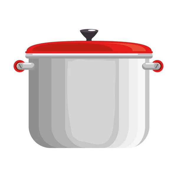 Keuken pot geïsoleerde pictogram — Stockvector