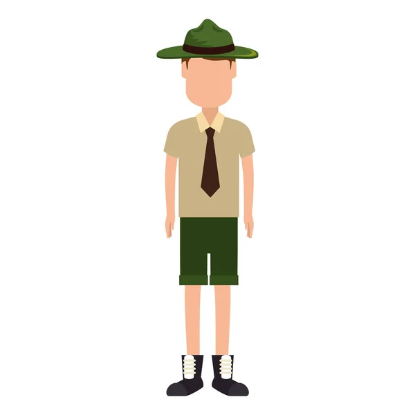 Canadiense Ranger carácter avatar — Archivo Imágenes Vectoriales