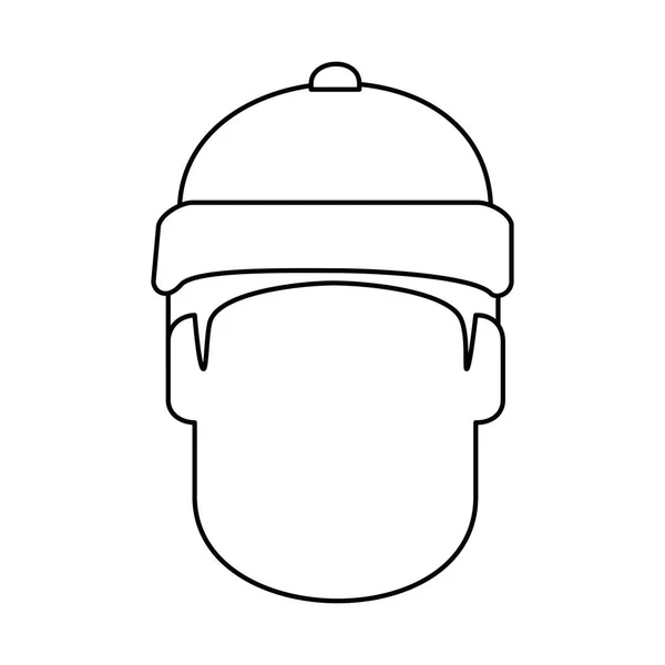 Snowboarder Kopf Avatar Charakter — Stockvektor