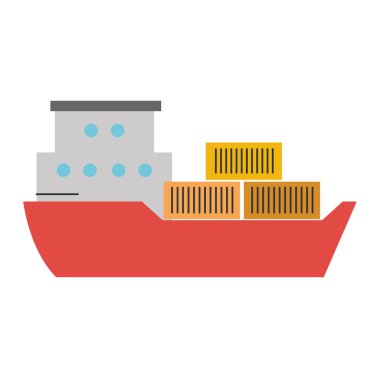 Kargo gemisi izole simgesi