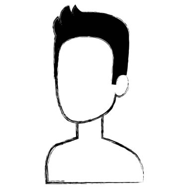 genç adam gömleksiz avatar karakter