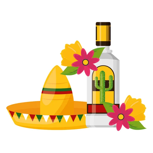 Mexikansk mössa Tequila — Stock vektor