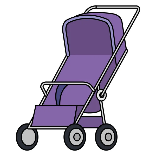 Cart baby isolated icon — Stock Vector
