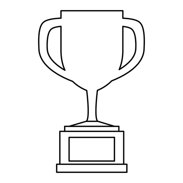 Trophy cup isolated icon — Stock Vector