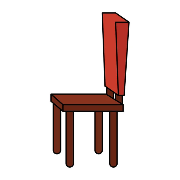 Izole ahşap sandalye simge — Stok Vektör
