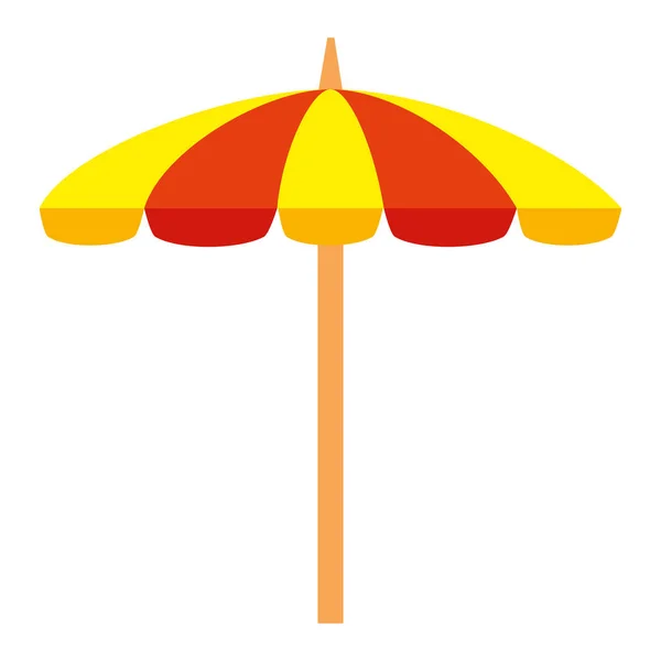 Plage parasol icône isolée — Image vectorielle