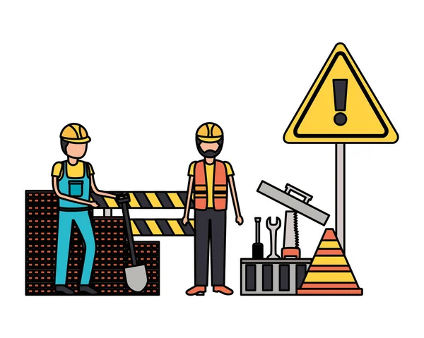 Worker construction equipment — 스톡 벡터