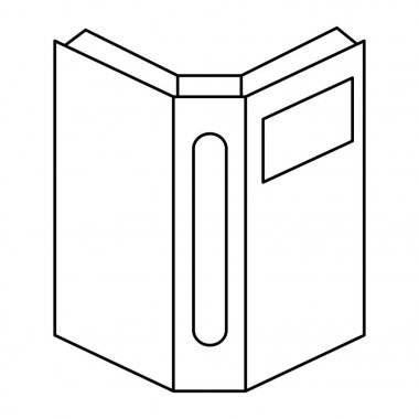 metin kitap izole simgesi