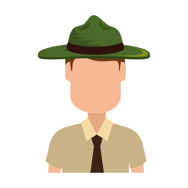 Kanada Ranger avatar karakteri — Stok Vektör