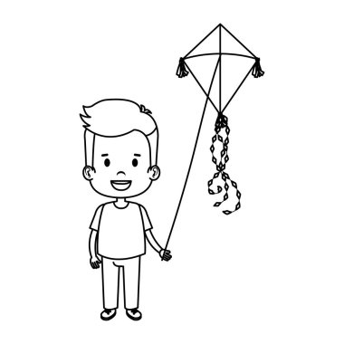 Küçük çocuk uçan uçurtma
