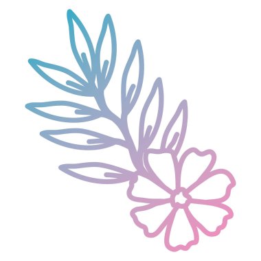 çiçek ve yapraklar dekoratif simge