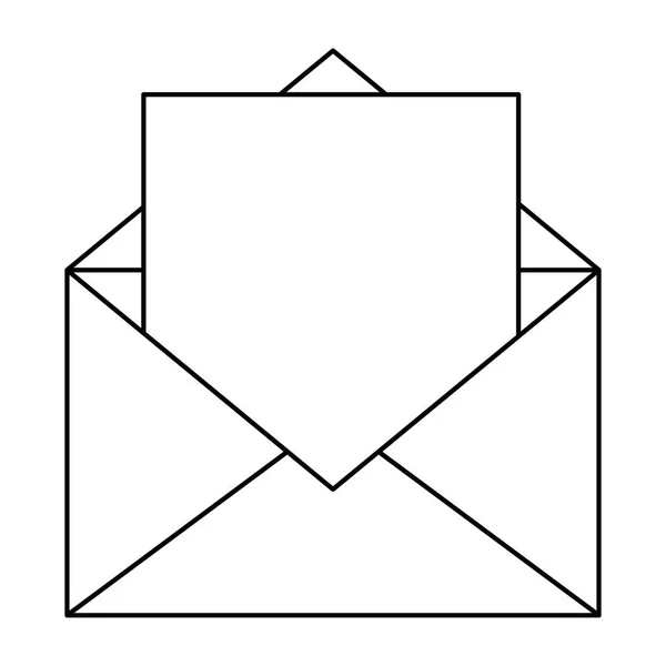 Envelope mail ícone isolado — Vetor de Stock