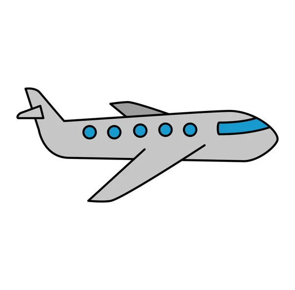 Airplane flying isolated icon — Stock Vector