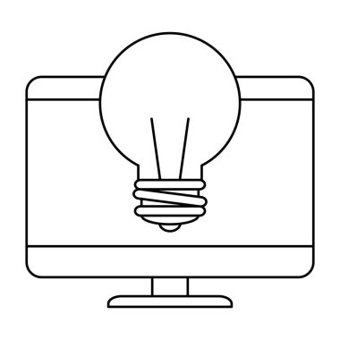 bilgisayar masaüstü ampul ile