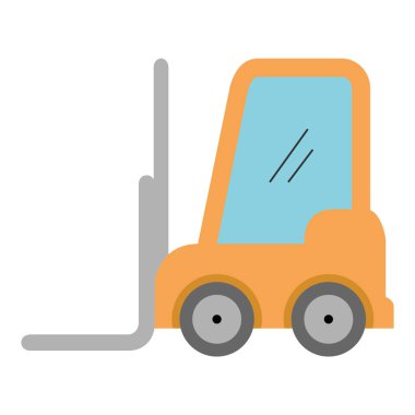 Forklift aracı izole simgesi