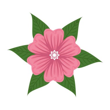 yaprak dekorasyon ile güzel çiçek