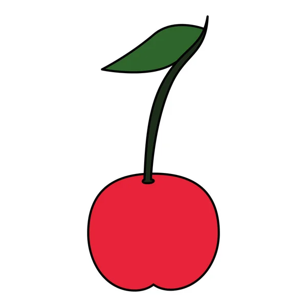 Zoete kers vruchten pictogram — Stockvector
