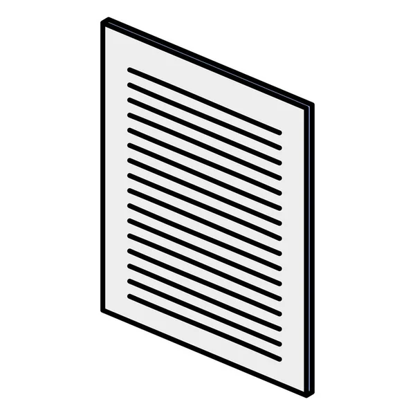 Icona isometrica del documento cartaceo — Vettoriale Stock