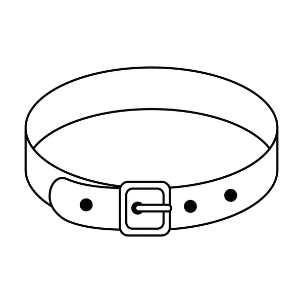 Collar mascota aislado icono — Vector de stock