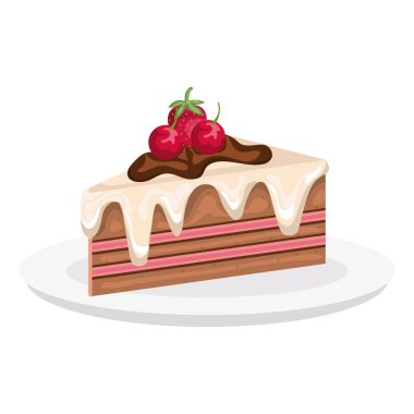 lezzetli kek porsiyon ile yemek