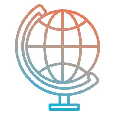 Küre gezegen izole simgesi