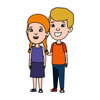 sevimli küçük çift çocuklar