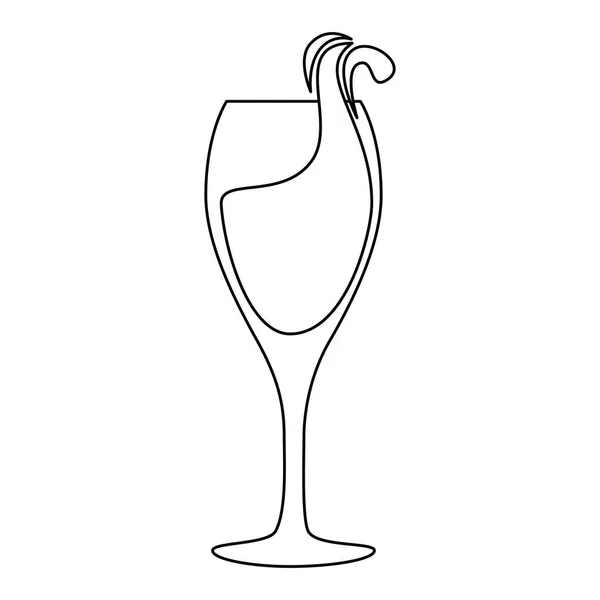 Şarap kadehi siluet simgesi — Stok Vektör