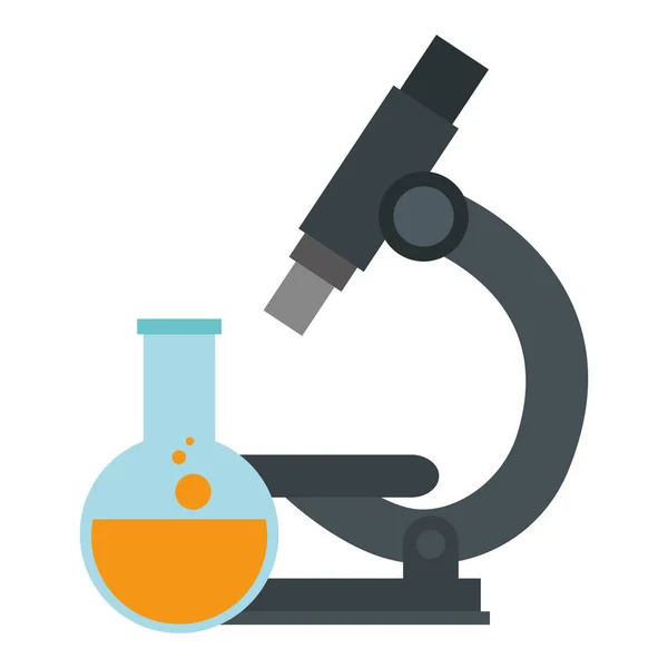 Tüplü mikroskop laboratuvarı — Stok Vektör