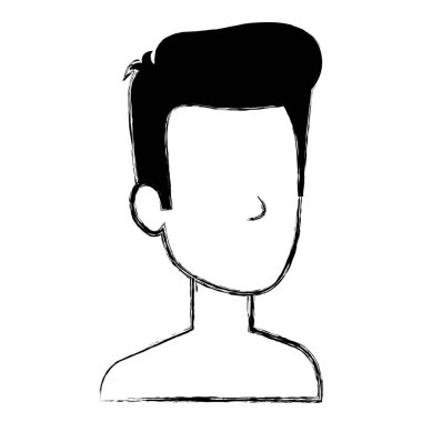 genç adam gömleksiz avatar karakter