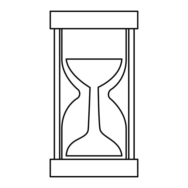 Reloj de arena tiempo aislado icono — Vector de stock