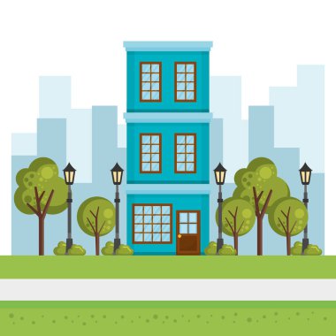 cityscape sahneli binalar