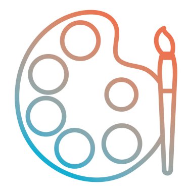 fırça ile boya renkleri pallette