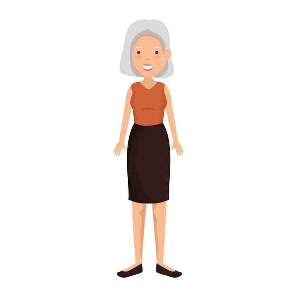 Anciana avatar carácter — Archivo Imágenes Vectoriales