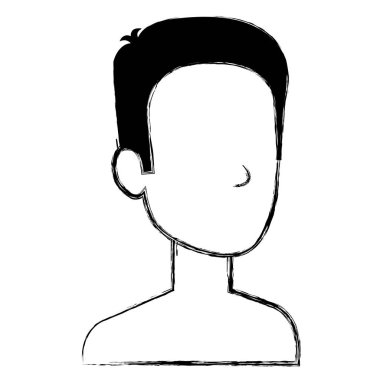 genç adam gömleksiz avatar karakter