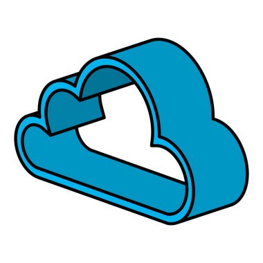 bulut bilgi işlem izometrik simgesi