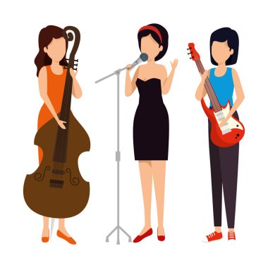 müzik grubu çalma aletleri