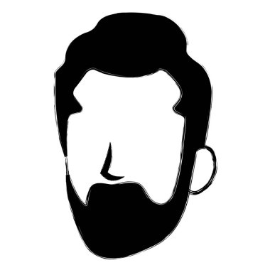 Genç adam kafa sakal avatar karakter ile