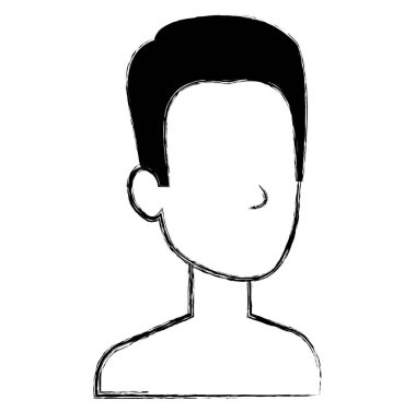 genç adam gömleksiz avatar karakter