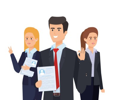 yönetici belgeleri ile profesyonel zarif işadamları