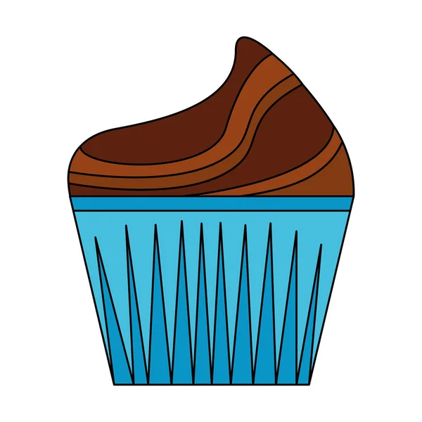 Dulce cupcake aislado icono — Vector de stock