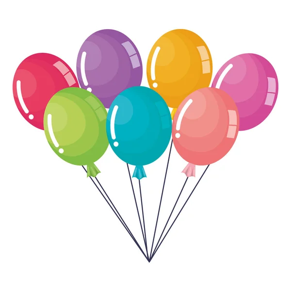 Globos aire fiesta decoración — Vector de stock