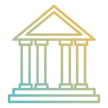 Banka binası simgesi izole edildi