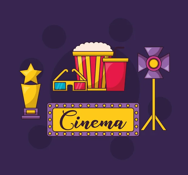 Cine película diseño — Vector de stock