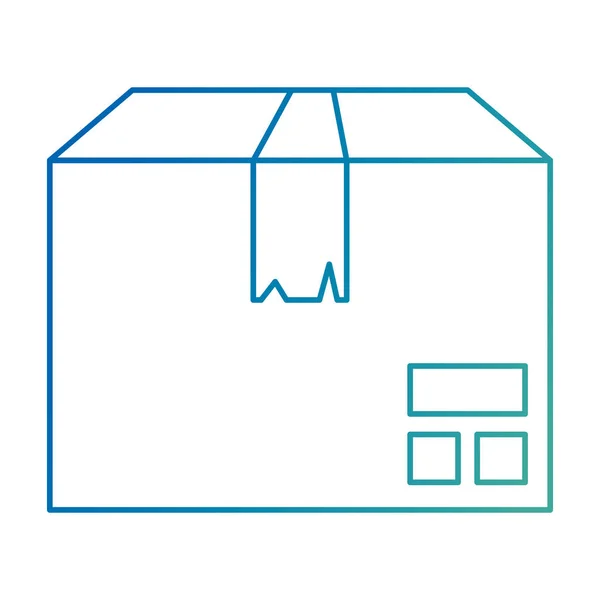 Packing box carton icon — Stock Vector