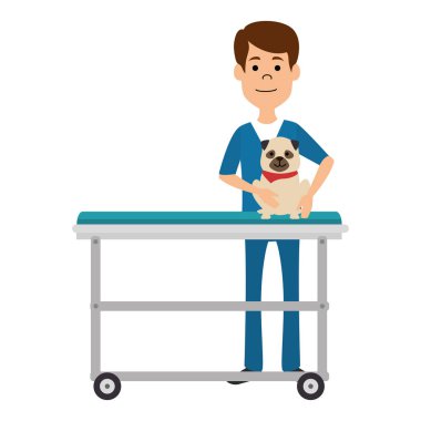 sedye avatar karakteri köpek ile veteriner doktor