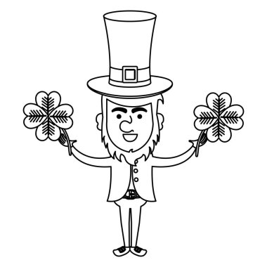 yonca yapraklar avatar karakter simgesi ile leprechaun