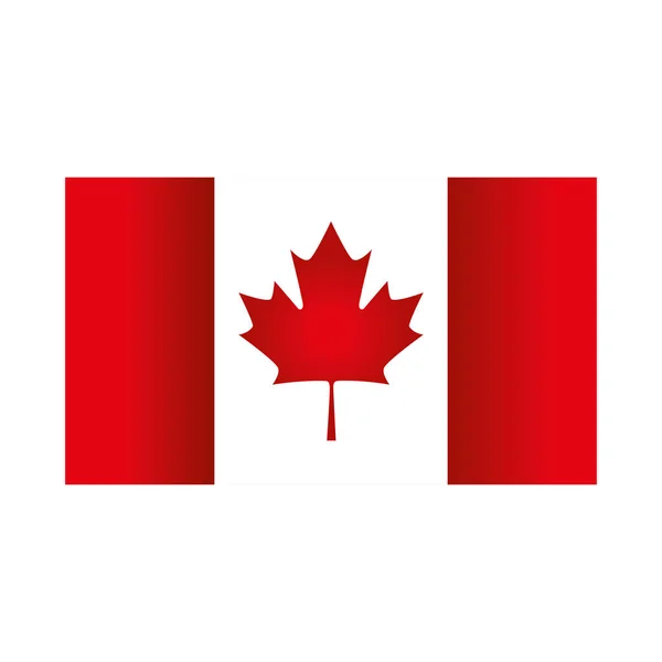 カナダの旗のエンブレムアイコン — ストックベクタ