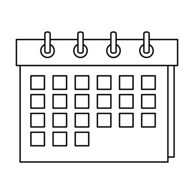 Takvim hatırlatma izole simgesini