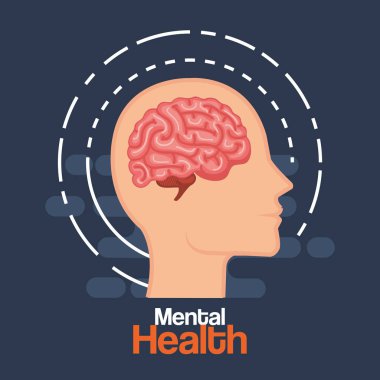 sağlık beyin ile siluet adam kafa